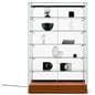 Glass Curio Display Case, Cherry