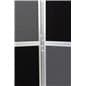 Folding portable backdrop panels with dual-sided display panels 