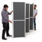 Easy-to-assemble clip and pole folding display system