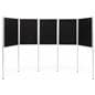 Clip and pole folding display system with top display panels 