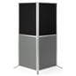 Double-sided clip and pole folding display system 