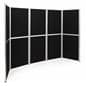 Black panel clip and pole folding display system