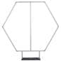 Hexagonal fabric pop up display with easy assembly 