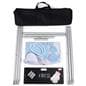 Hexagonal fabric pop up display with hardware included 