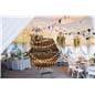 Hexagonal fabric pop up display will help make an occasion more special 