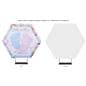 Hexagonal fabric pop up display can be printed on one side 