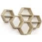 Floating Honeycomb Shelves with 1 Tier Look
