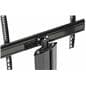 Glass and Metal TV Stand with Swiveling Bracket