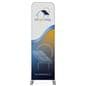 Personalized slip top banner stand with silver frame 