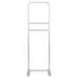 24 inch x 78.75 inch banner stand sanitizer dispenser frame with a sleek silver finish 