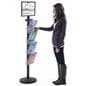 17” x 11” Sign Post with 4 Clear Literature Pockets, .25" Max Sign Thickness 