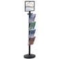17” x 11” Sign Post with 4 Clear Literature Pockets, Floorstanding
