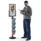 18 x 24 Sign Post with 4 Clear Literature Pockets, 18" Overall Width