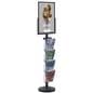 18 x 24 Sign Post with 4 Clear Literature Pockets, Black