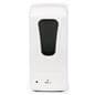 Touchless hand sanitizer banner stand with automatic cleansing dispensers