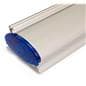 Silver wing retractable banner stand with double-sided base flats for added stability 