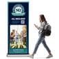 Edge retractable banner stand with lightweight design 