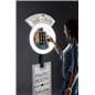 Promotional tablet selfie booth with dimmable and tiltable anti-theft enclosure 