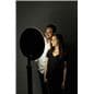 iPad photo booth stand with light ring for group selfies at events