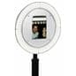 Brightly-lit iPad photo booth stand with light ring