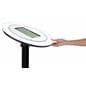 Titling iPad photo booth stand with light ring enclosure