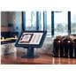 Desktop iPad holder with a countertop or wall mounted placement