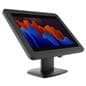 Countertop Samsung Galaxy tablet holder with exposed front facing camera and hidden back facing camera