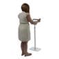 Silver Height Adjustable iPad Donation Kiosk is Square Reader Compatible 