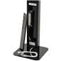 Locking floor stand iPad kiosk with internal 4 outlet power source 