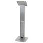 iPad enclosure floor stand with locking cable organization system 