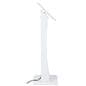 Edge-lit iPad kiosk with white powder-coated finish 