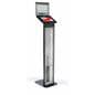 Black and silver brandable tablet kiosk 