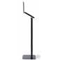 Black and silver brandable tablet kiosk with contemporary design