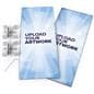 Adjustable branded dual tablet floor Stand with custom graphics and steel brackets