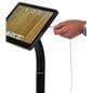 Adjustable iPad pro 12.9" floor stand with charging port opening 