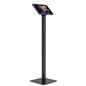 iPad kiosk stand with sleek black colorway