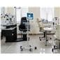 Mobile tablet cart for Surface Pro being utilized in an eye doctors office