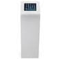 Elegant modern powder coated white iPad floor stand kiosk