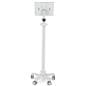 Tablet mount medical rolling cart with a handle 