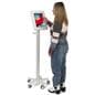 Tablet mount medical rolling cart with different viewing angles 