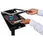 iPad pro convertible floor stand with easy-to-use tablet enclosure