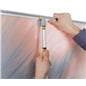 33" Retractable Vinyl Banner Stand with Telescoping Pole