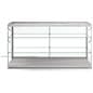 LED counter display case with two adjustable shelves