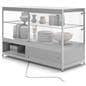 Display case with cabinet for storage