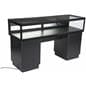 Lockable Jewelry Display Case with Sliding Mirror Doors