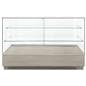 Glass display counter with neutral base