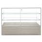 Glass display counter with sliding door