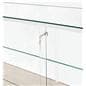 Glass display counter with lock