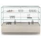 Glass display case for retail merchandising