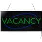 LED “Vacancy” Sign with Neon Green and Blue Lighting